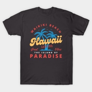 Waikiki Beach Surfing Surfer Hawaii T-Shirt